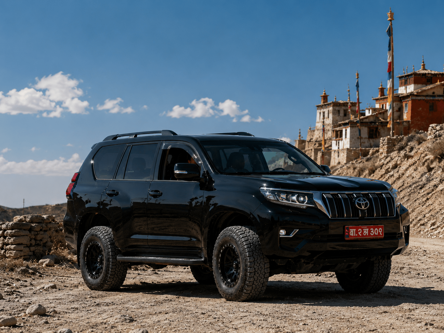 Toyota Prado 4x4 Jeep available for vehicle rental in Nepal